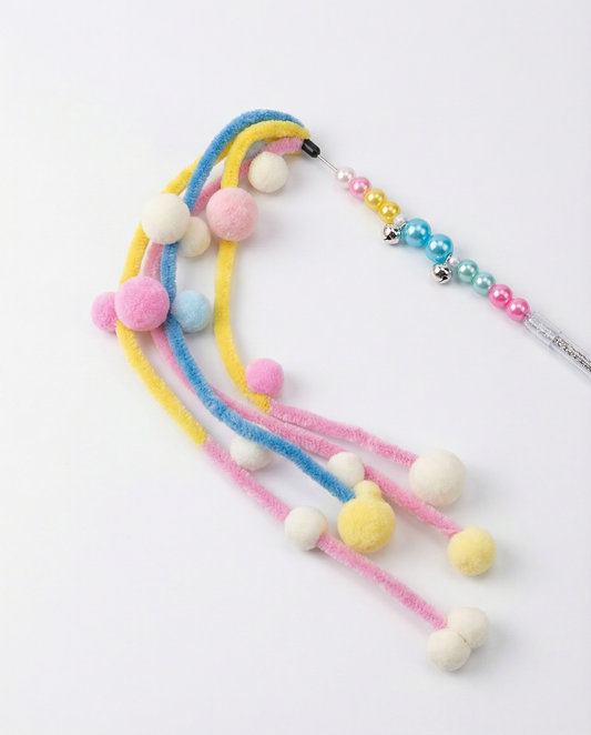 Pompom Party Cat Teaser Wand