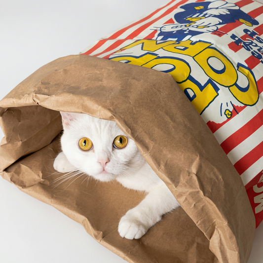 Popcorn Bag Cat Play Hideaway