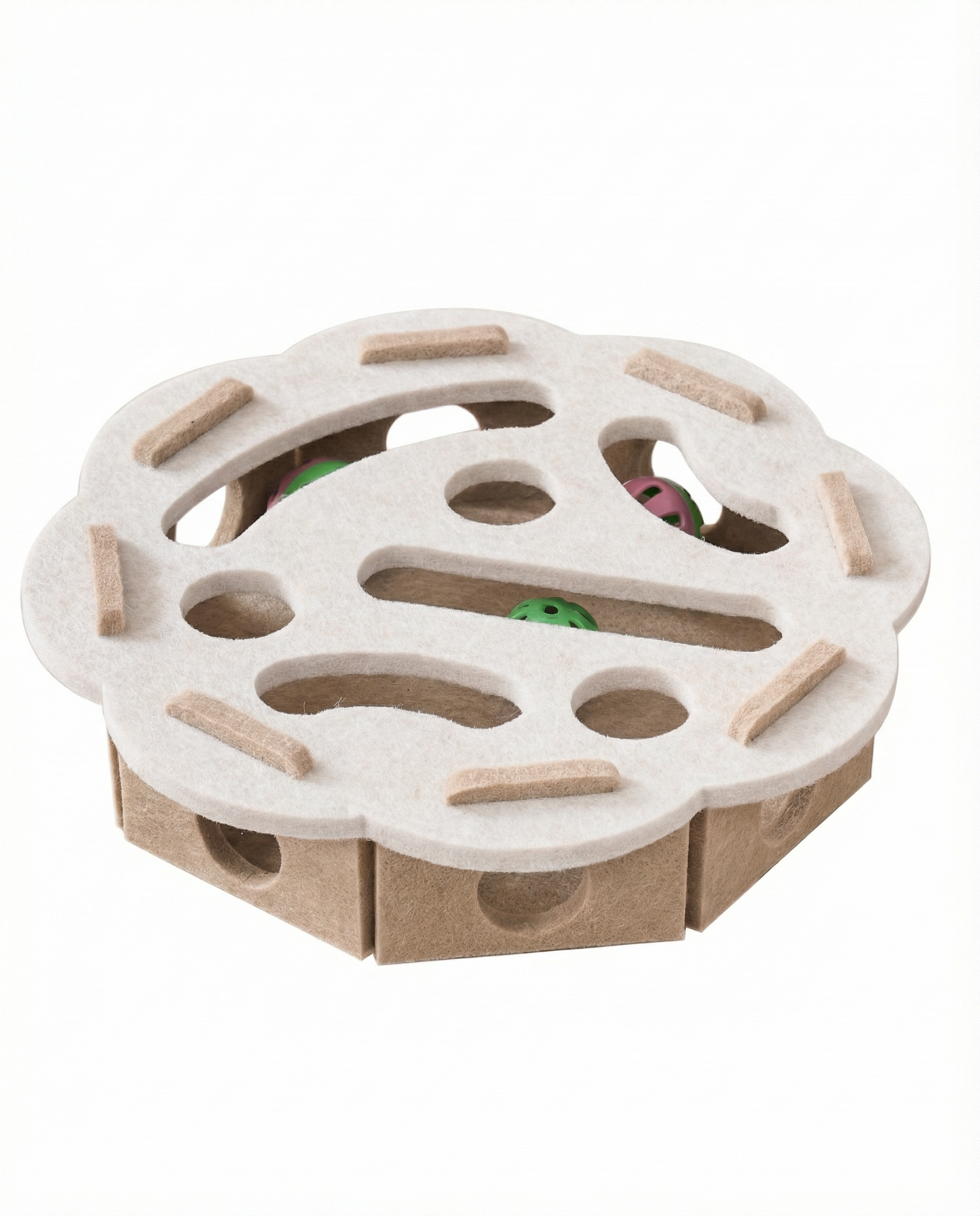 Felt Ball Cat Puzzle Toy