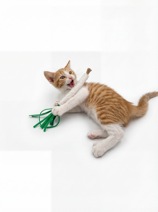 Spring Onion Cat Kick & Chew Toy — Set of 2