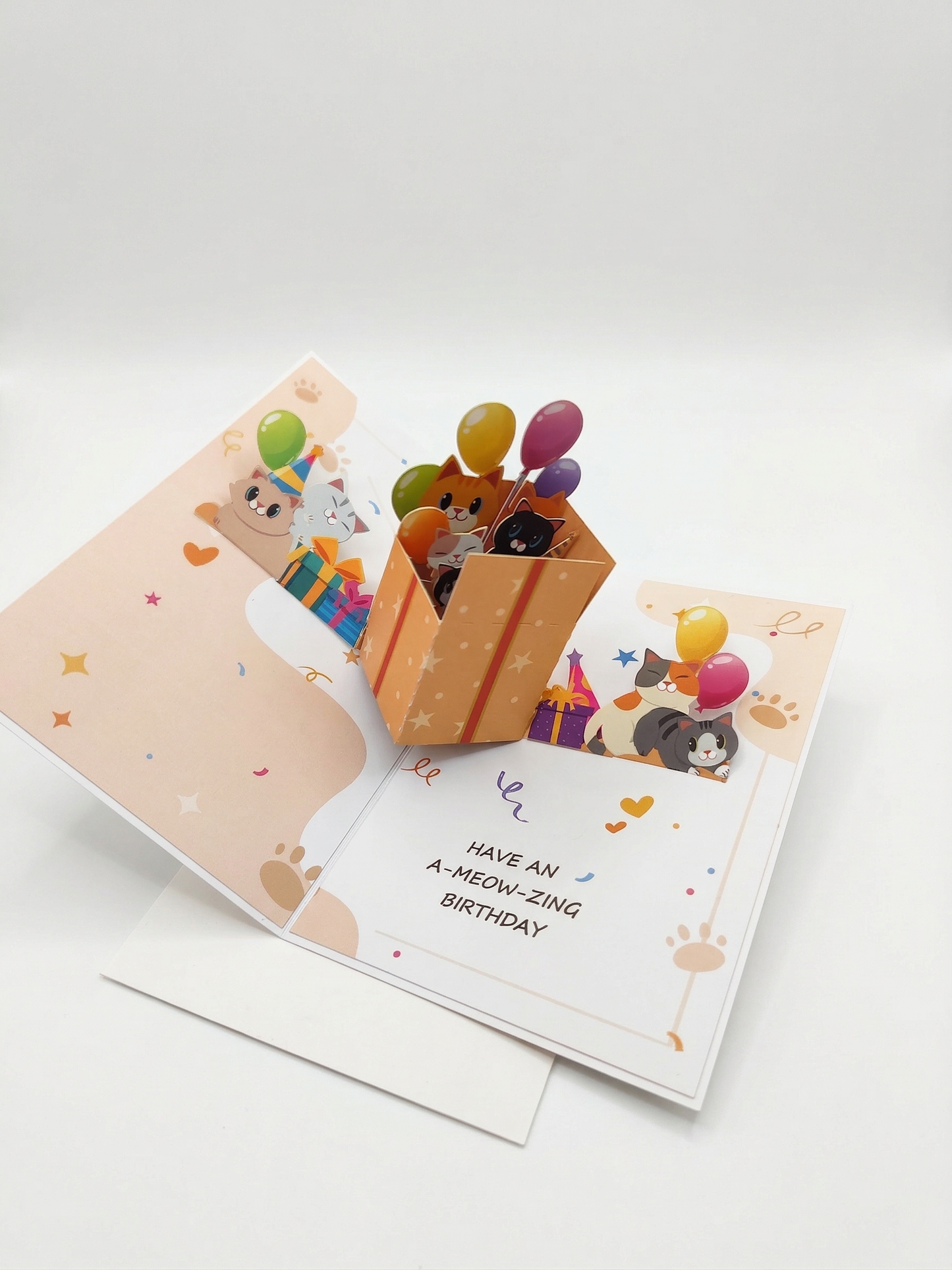 A-Meow-Zing Birthday 3D Pop-Up Card