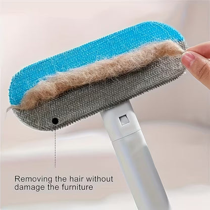Dual Sided Pet Hair Floor Brush with Telescopic Handle