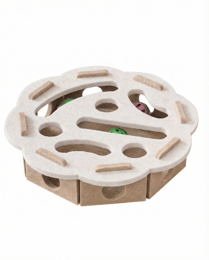 Felt Ball Cat Puzzle Toy