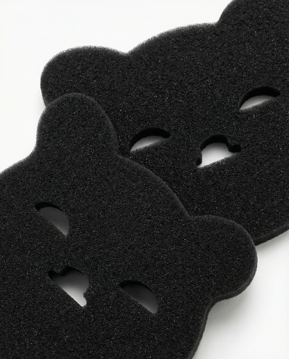Bear Face Laundry Hair Collector Sponges — Set of 5 or 3
