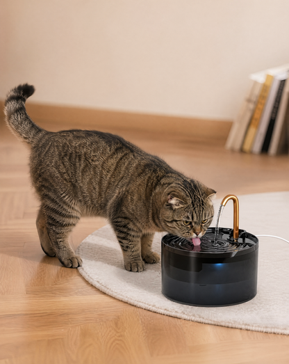 Brass Faucet Cat Water Fountain (2.1L)