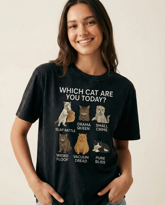 "Which Cat Are You Today?" Unisex Tee