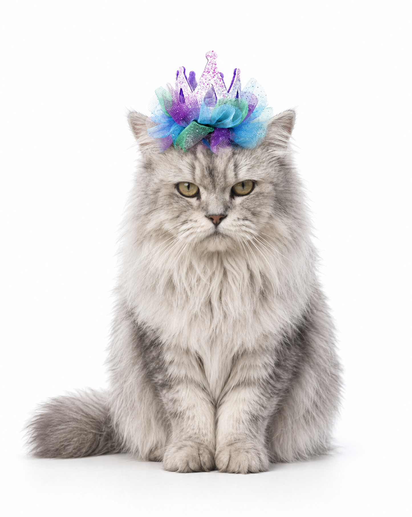 Glitter Tulle Pet Crown