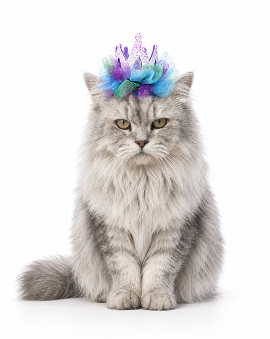 Glitter Tulle Pet Crown