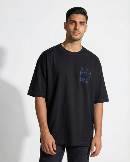 Cat Dad Club Tee — Black