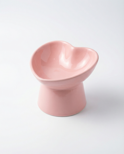 Raised Heart Bowl for Cats (or small dogs)