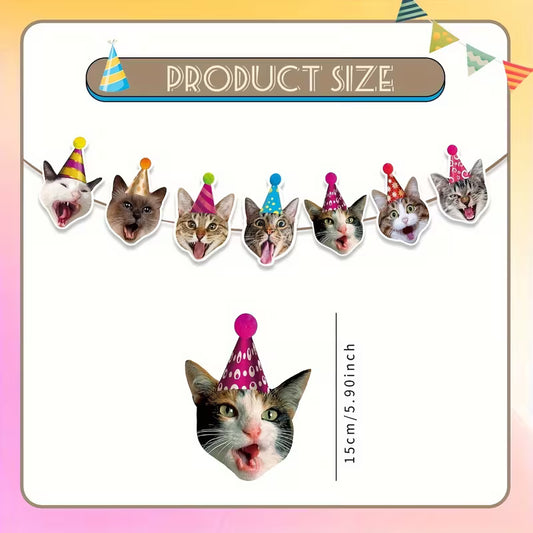 Chaotic Cat Party Banner Garland
