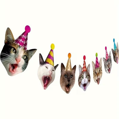 Chaotic Cat Party Banner Garland