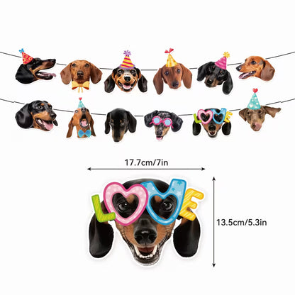 Dachshund Party Banner Garland