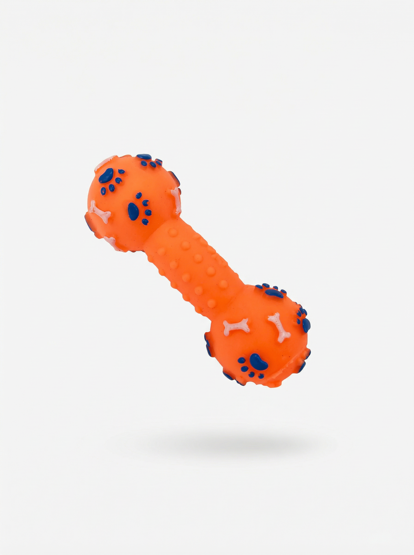 Squeaky Rubber Dumbbell Dog Chew Toy — Paw & Bone Design