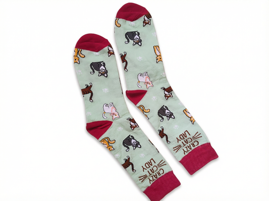 "Crazy Cat Lady" Cat Socks