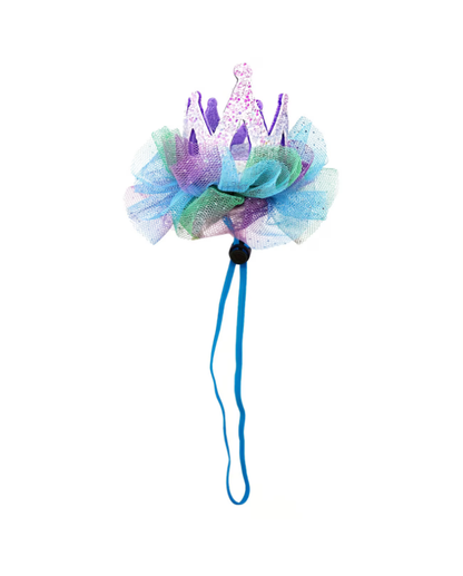 Glitter Tulle Pet Crown